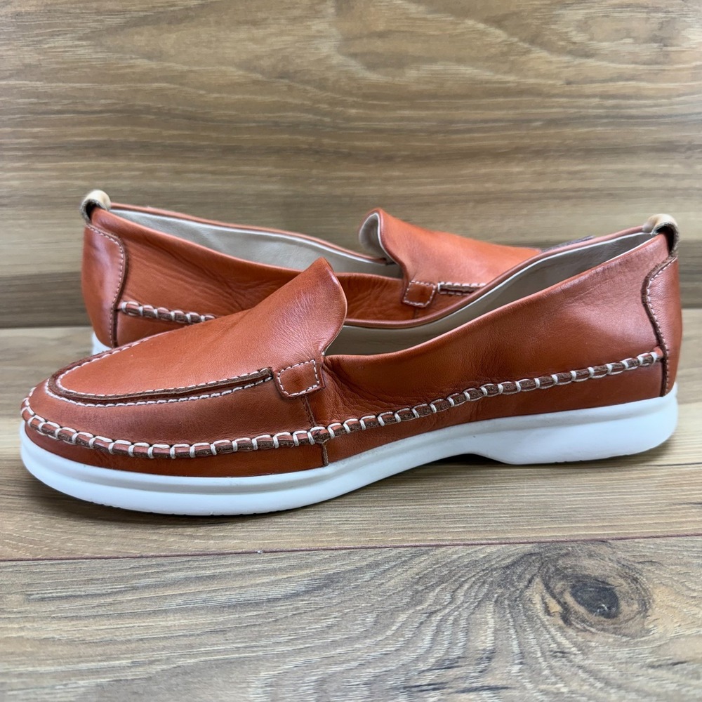 Pikolinos Gandia Moc Toe Loafers Womens 9.5 10 EU 40 Cognac Soft leather Walk - Picture 6 of 11